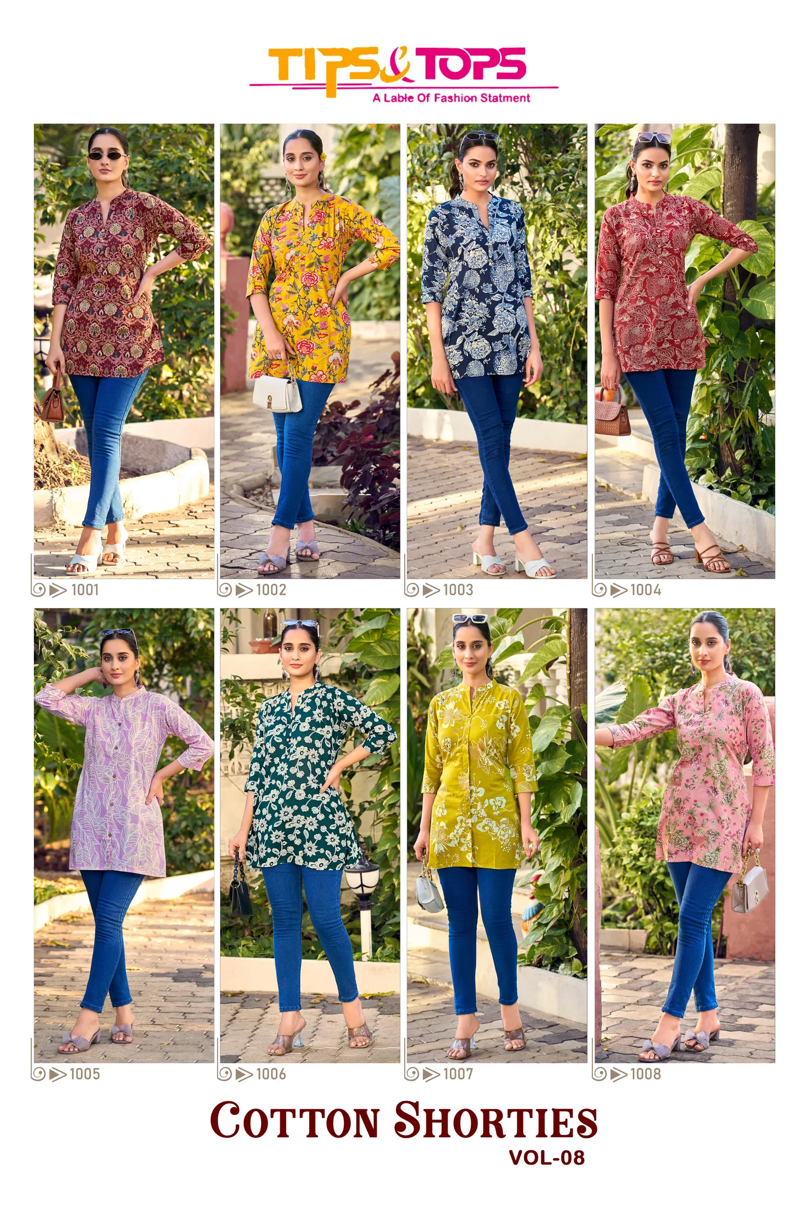 Cotton Shorties Vol 8 By Tips And Tops Cotton Ladies Top Exporters In India